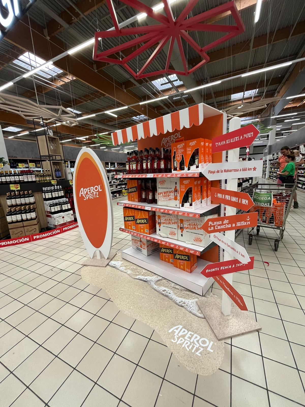 Cabecera de góndola para Aperol Spritz fabricado por Mayence