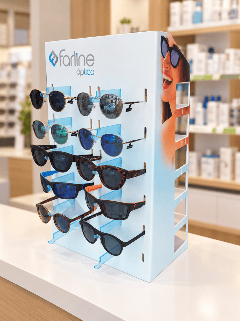 expositor-gafas-sol-farline-optica-mostrador