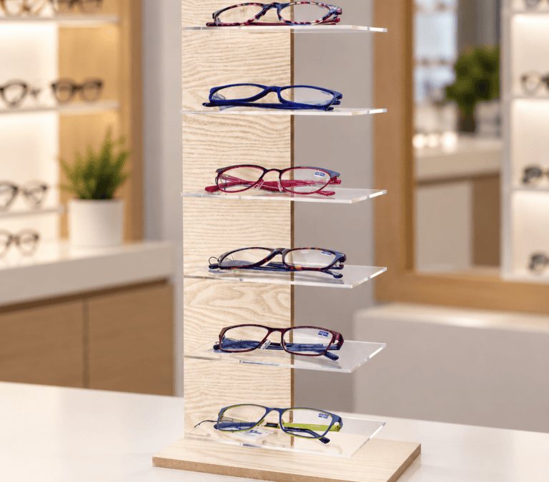 Expositores de gafas: diseño y fabricación para ópticas y farmacias