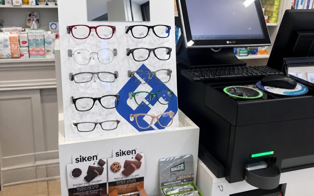 Farline – Expositor de metacrilato para gafas de sol de campaña estacional