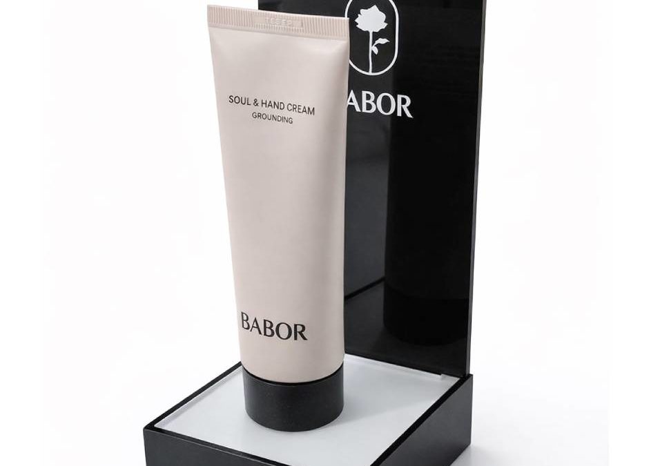 Expositor de metacrilato para cremas con cabecera para Babor