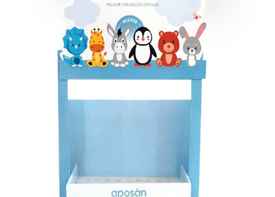 Farline – Expositor automontable para peluches Calentitos en farmacias