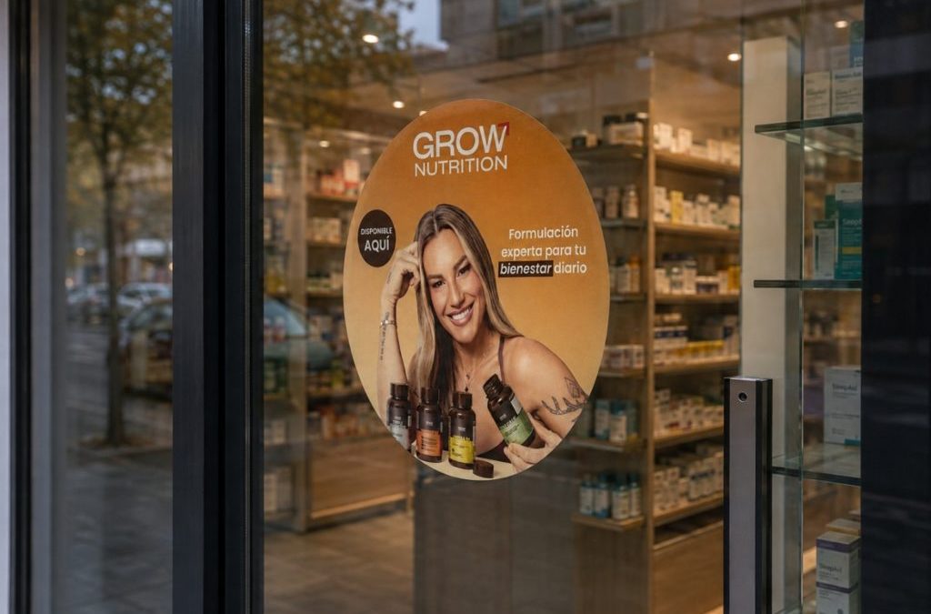Campaña de PLV para GROW Nutrition en farmacia